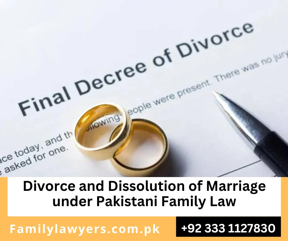 divorce and dissolution of marriage in Pakistan